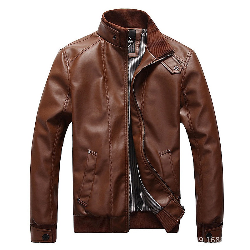 BAD BOYS MOTORCYCLE JACKET BROWN LEATHER MAKE THE LADIES GO WOW
